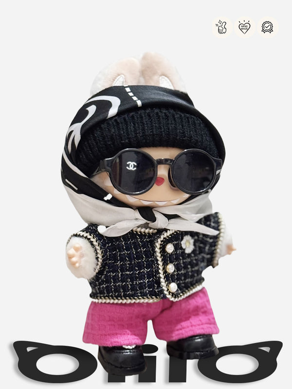 LABUBU Clothes Chan*l GD-Urban BLACK HIPPOP Basic