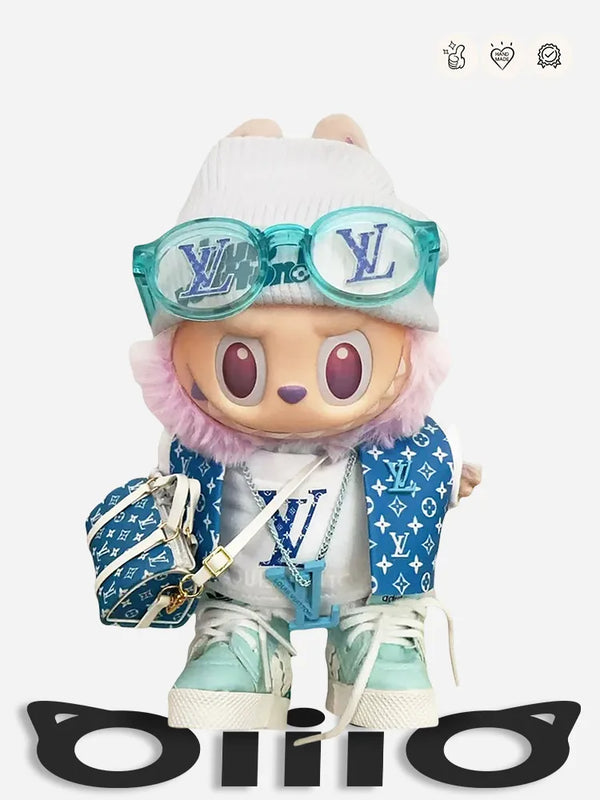 LABUBU Clothes Louis V Blue Chic Explorer
