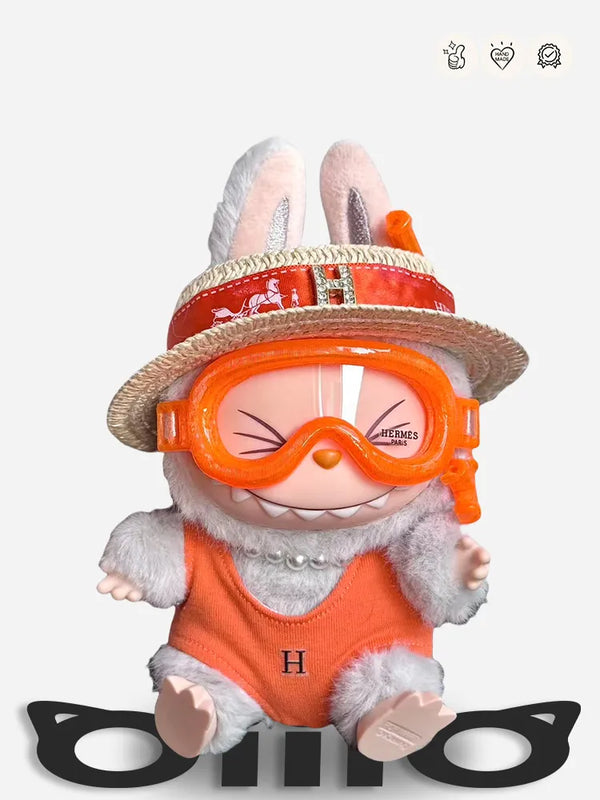 LABUBU Clothes Herm* Vibrant Orange Outfit