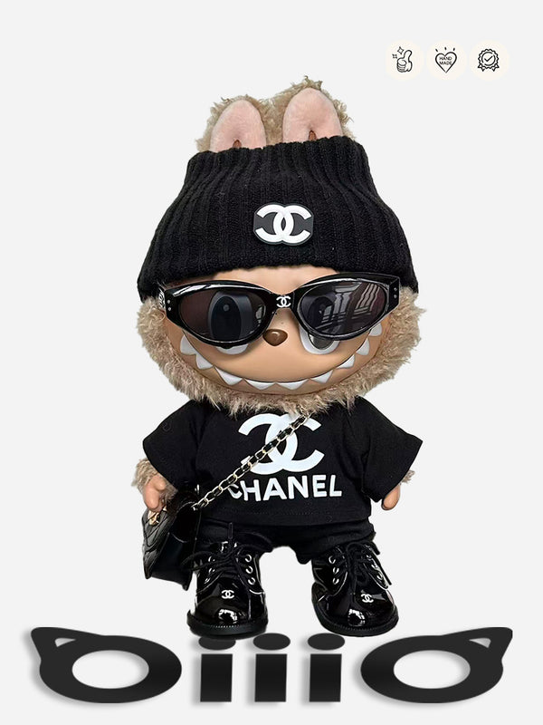 LABUBU CLOTHES Chan*l Black Groove