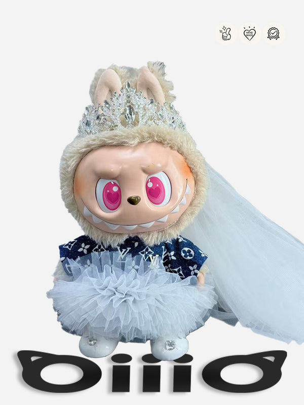 LABUBU CLOTHES Louis V Blue Sweet Wedding