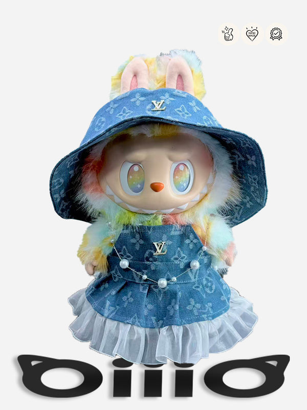 LABUBU CLOTHES Louis V Blue Sharp