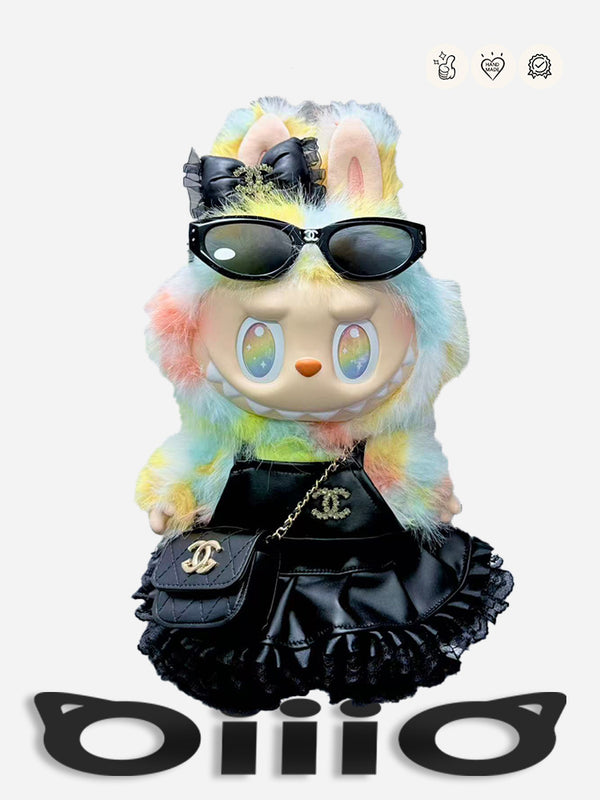 LABUBU CLOTHES Chan*l Black Charm