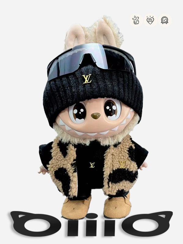 LABUBU CLOTHES Louis V Black Retro