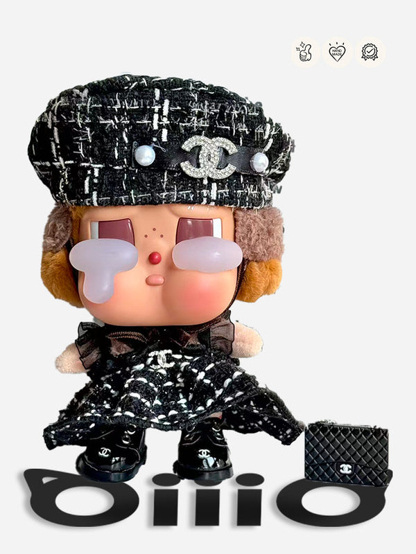 CRYBABY CLOTHES Chan*l Black Lace Tear