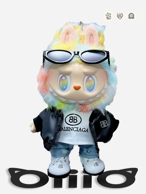 LABUBU CLOTHES Balenci Black Silk