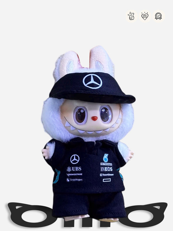 LABUBU Clothes F1 Mercedes-BenZ Racing Suit Set