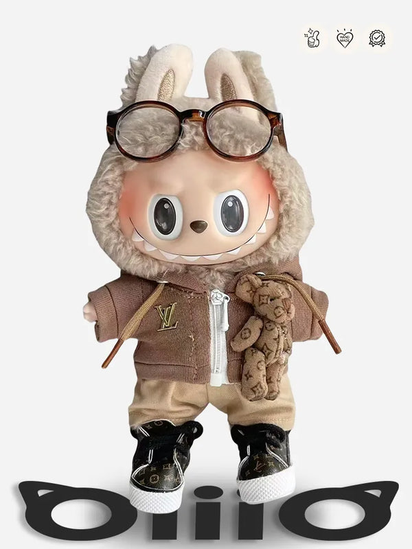 LABUBU Clothes Louis V Teddy Scholar