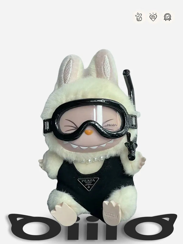 LABUBU Clothes Prad* Black Diving Style Ensemble