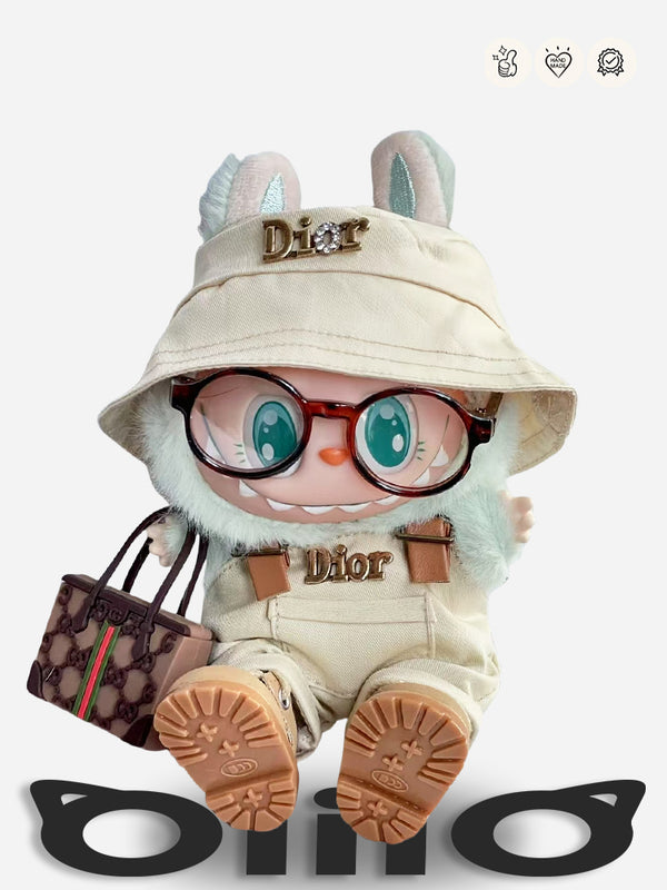 LABUBU Clothes Trendy Dio* Logo Beige Set