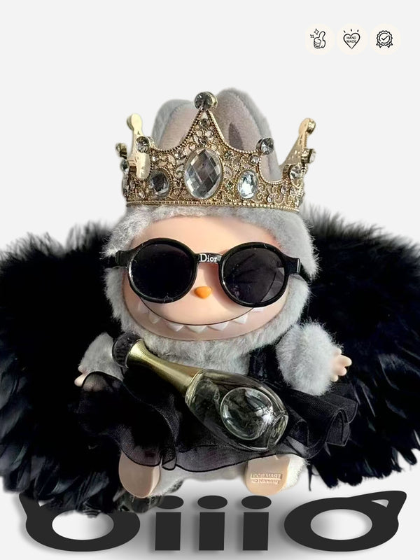 LABUBU Clothes Dio* Luxe Crown & Feather Party King Outfit