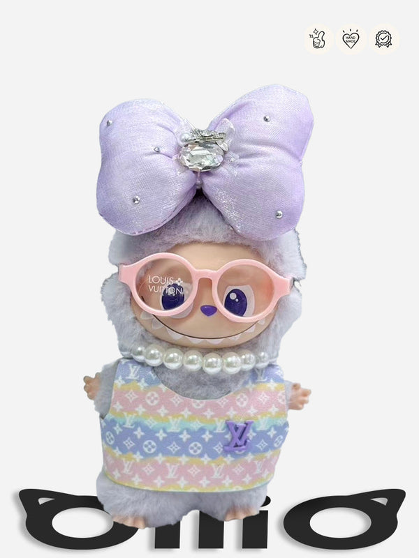 MINI Labubu Clothes Charming Louis V Inspired Ensemble