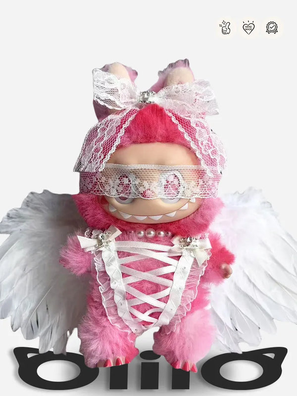 LABUBU Clothes Pink Angelic Outfit