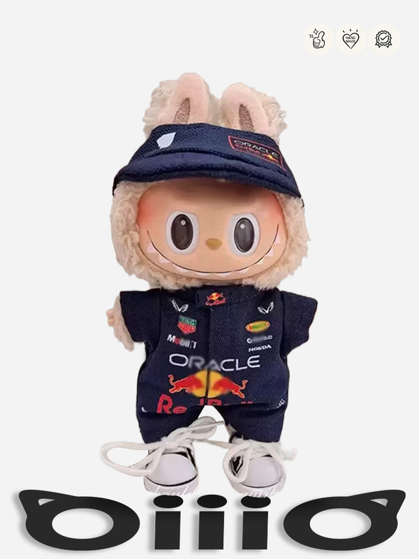 LABUBU Clothes F1 RedBull Racing Suit Set