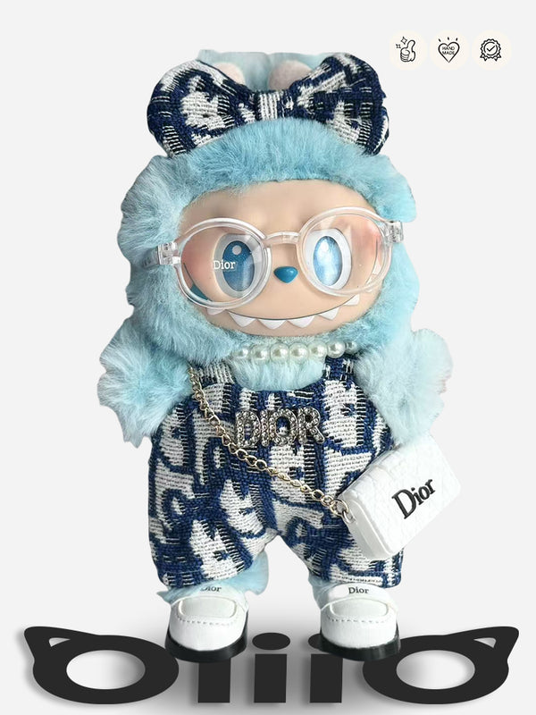 LABUBU Clothes Dio* Chic Bow Overalls Ensemble