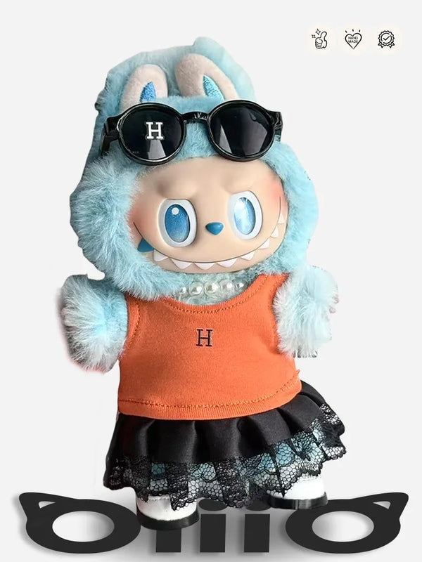 LABUBU Clothes Herm* Stylish Orange Outfit