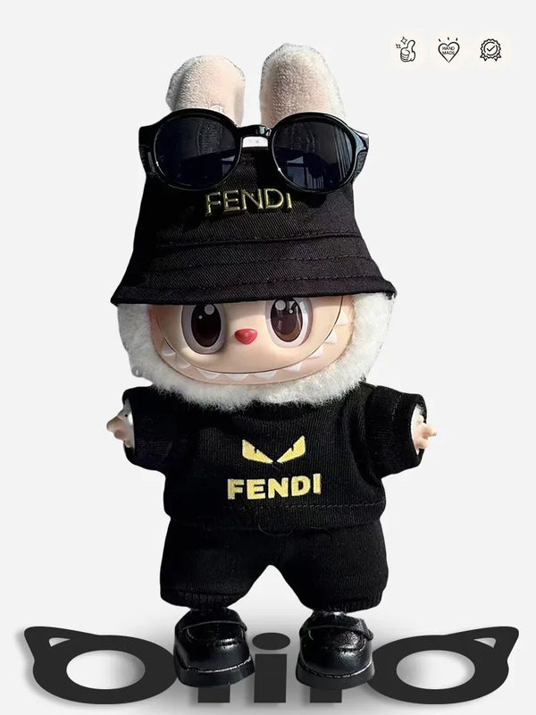 LABUBU Clothes Fend* Blacck Sporty Ensemble