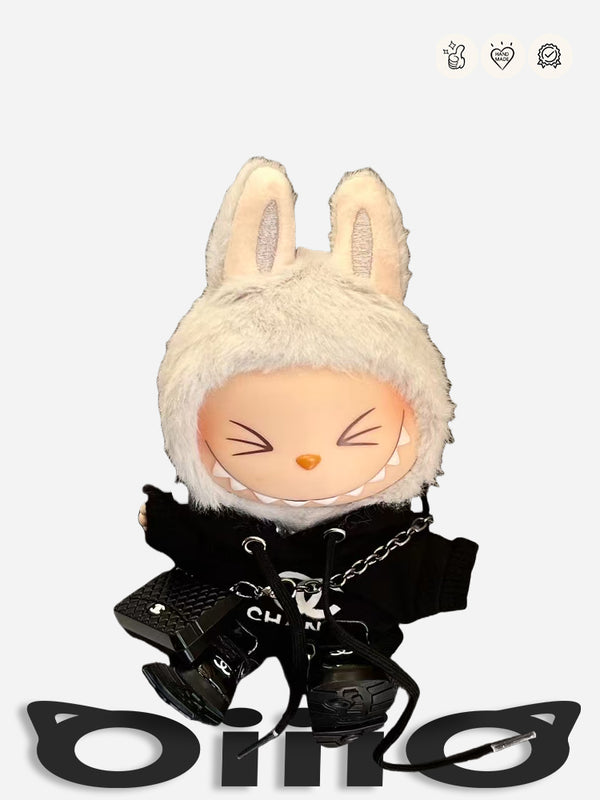 LABUBU Outfits Chan*l Black Hoodie Outfits