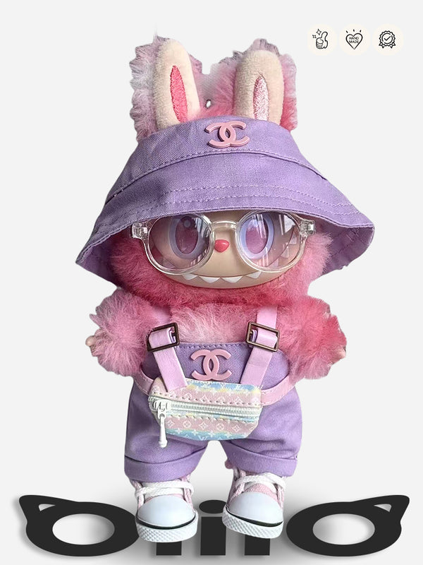 LABUBU Clothes Chan*l Colorful - pouch Purple Outfit