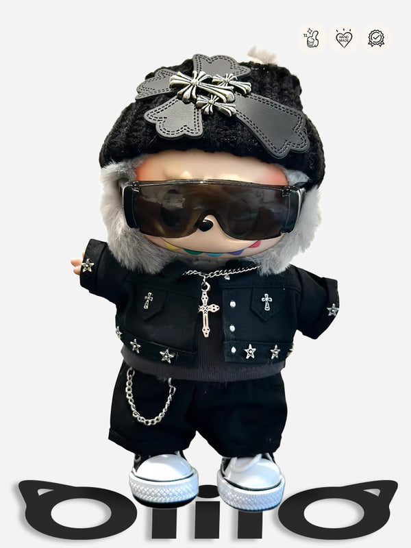 LABUBU CLOTHES Chrom* H Black Street HIPPOP