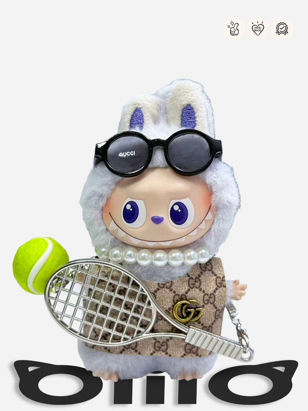 MINI Labubu Clothes Stylish Gucc*- inspired Tennis Outfit