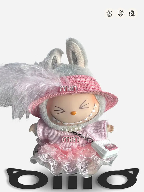 LABUBU Clothes mi*mi* Elegant Pink Outfit