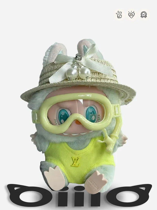 LABUBU Clothes Louis V Green Swimsuit