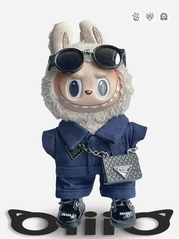 LABUBU Clothes Prad* Chic Navy Outfit