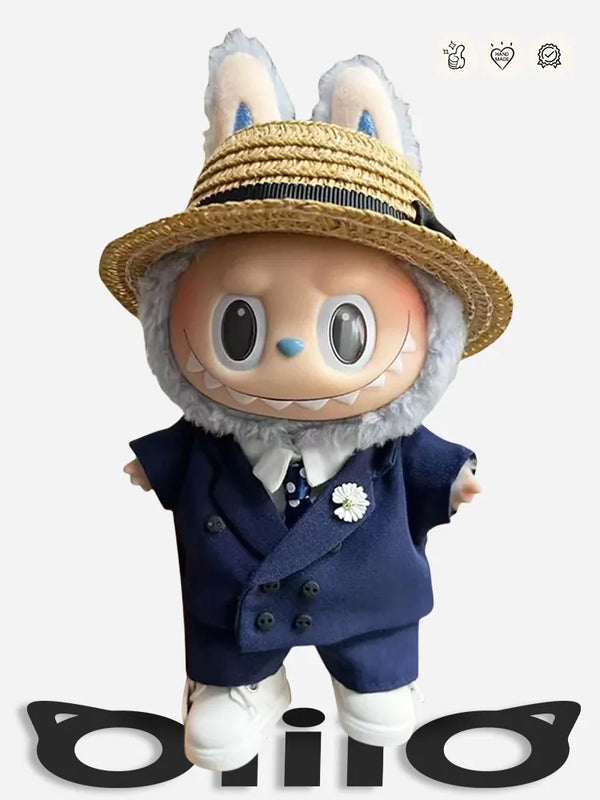 LABUBU Clothes G-Dragon Deep Blue Daisy Suit Outfit