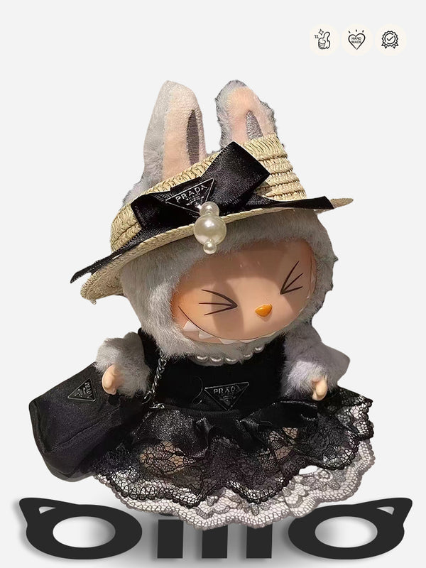 LABUBU Clothes Prad* Black Lace Set