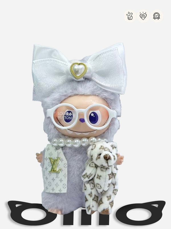 MINI Labubu Clothes Delicate Louis V - marked Ensemble