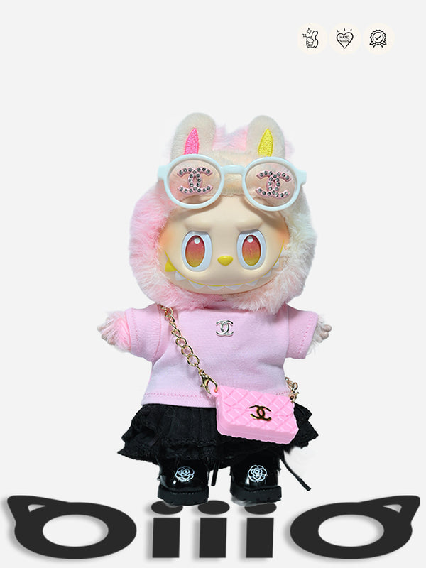 LABUBU CLOTHES Chan*l PINK PRINCESS DRESS