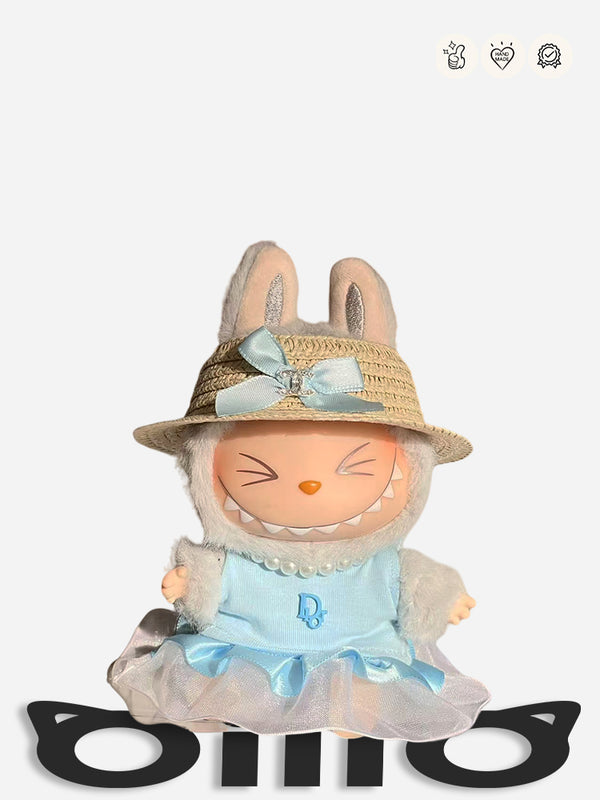 LABUBU Clothes Dio* Sweet Straw Hat Outfit