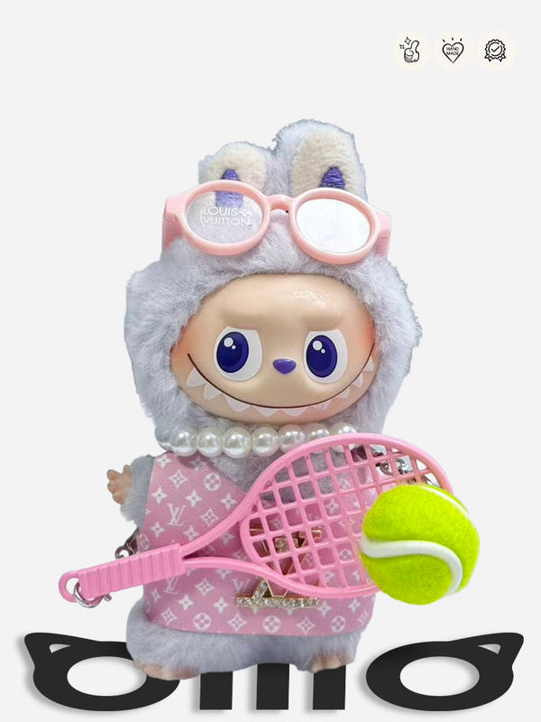 MINI Labubu Clothes Sweet Louis V inspired Tennis Outfit
