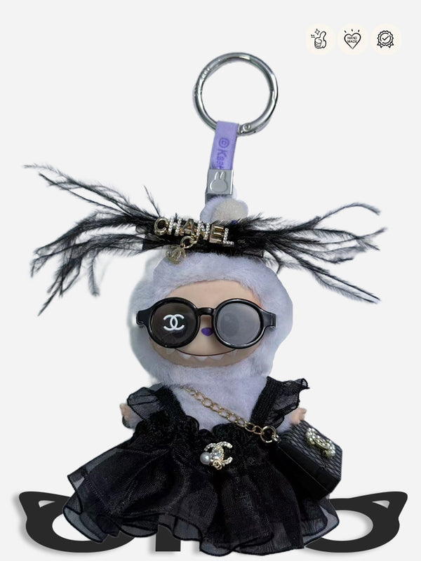 MINI Labubu Clothes Chan*l Lace Dress