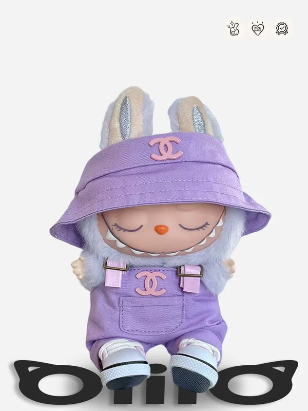 LABUBU Clothes Chan*l Purple Overalls Outfit