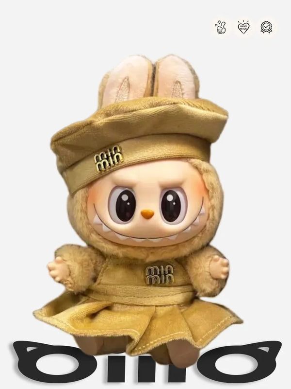 LABUBU Clothes Wonyoung - inspired mi*mi* Khaki Dress Set