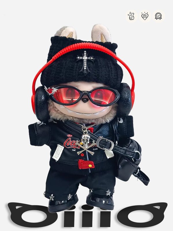 LABUBU CLOTHES Chrom* H BLACK HIPPOP START