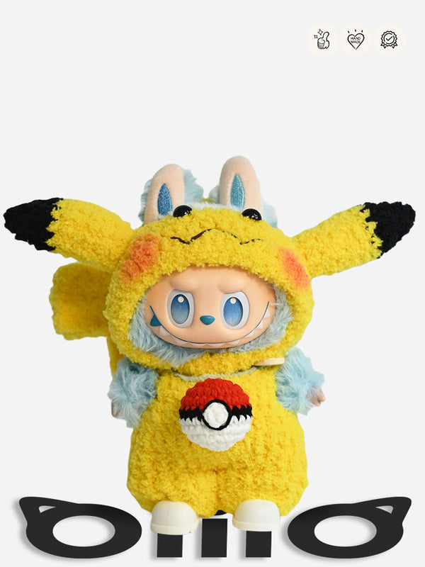 LABUBU Pokem Pikachu Outfit