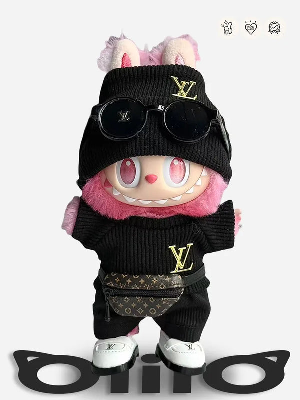 LABUBU Outfits Black Louis V Sweater