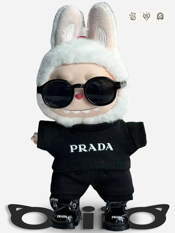 LABUBU Clothes Prad* Black & White Ensemble