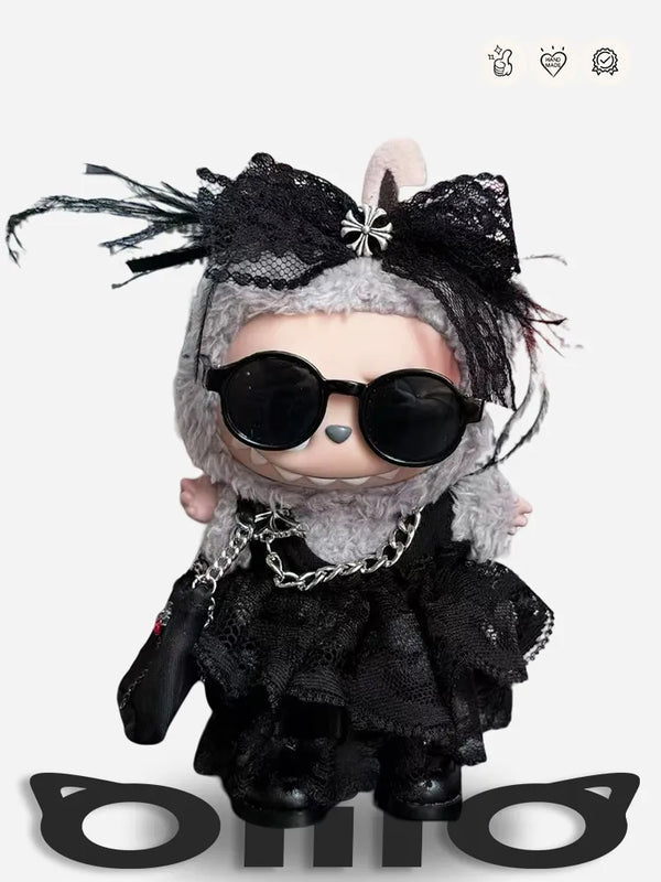 LABUBU Clothes Chrom* H Gothic Lace Dress Set