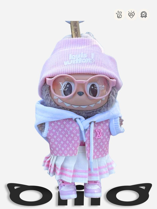 Labubu Clothes Louis V Girly Pink Outfit