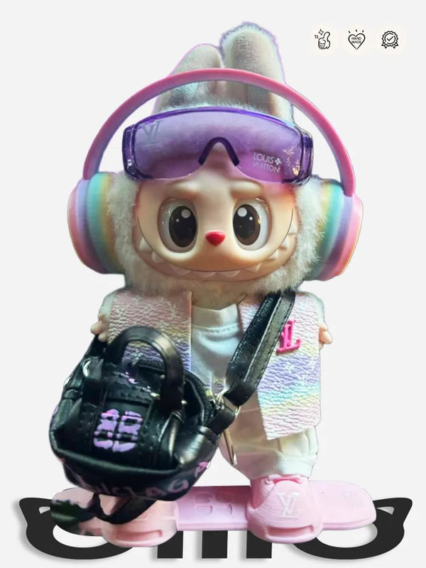 Labubu Clothes Louis V Colorful Trendy Streetwear Set