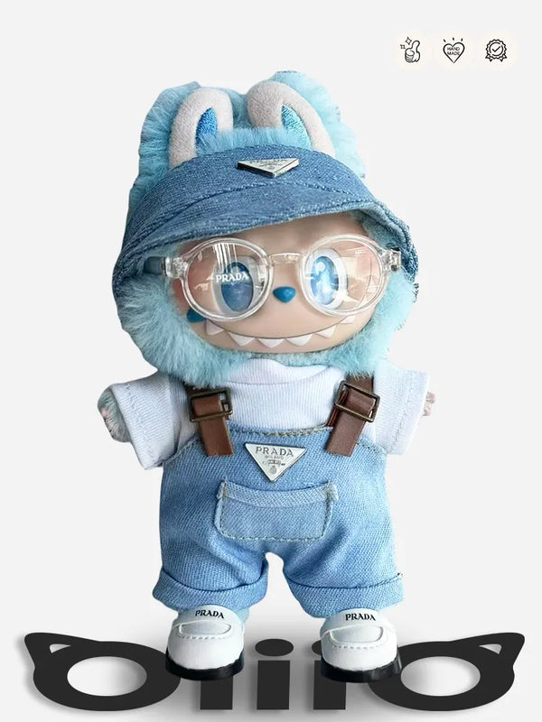 LABUBU Clothes Prad* Denim & Pastel Set