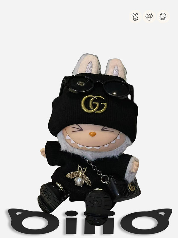 LABUBU Clothes Gucc* Cool Knit Cap & Sweater Set