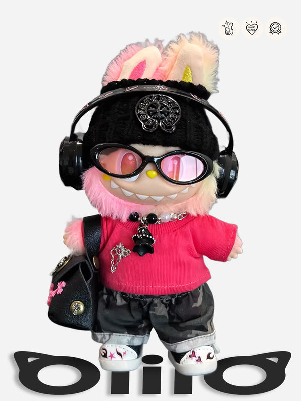 LABUBU CLOTHES Chrom* H BlackRed Dancer