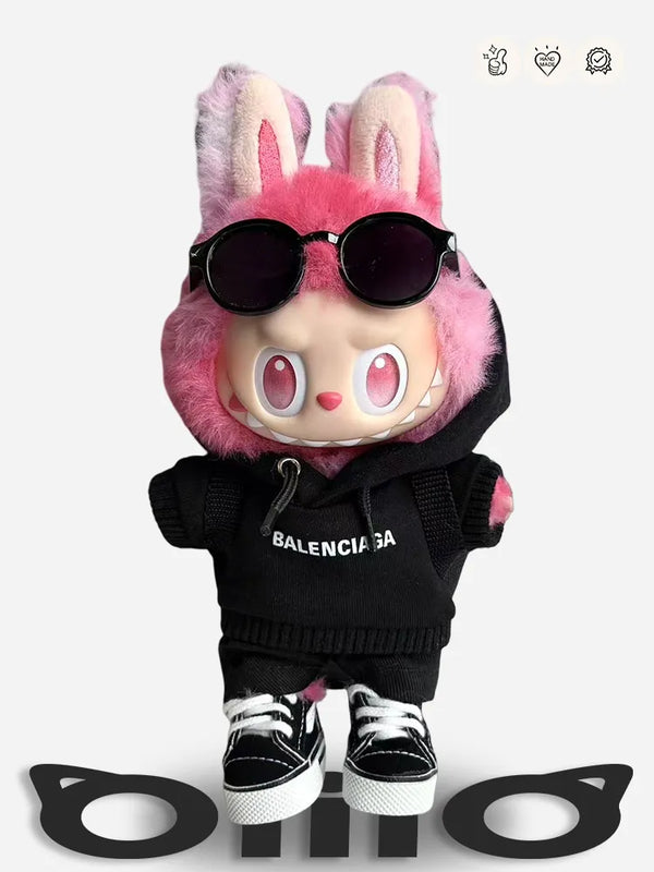 LABUBU Clothes Balenci Pink - Punk Ensemble