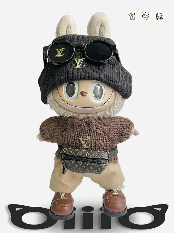 LABUBU Clothes Louis V Caramel Signature Sweater