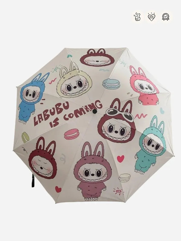 LABUBU Cartoon Print Umbrellas